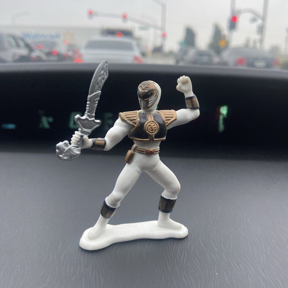 White Power Ranger Bandai Figure 1994 Retro Figure RARE - Picture 5 of 8